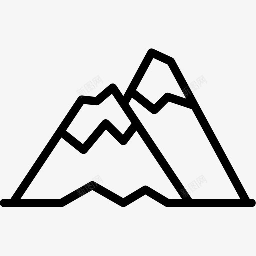 山图标png_新图网 https://ixintu.com 山 海拔 自然景观 雪