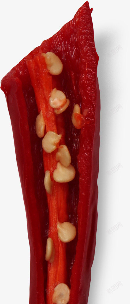 这是切开的红辣椒png免抠素材_新图网 https://ixintu.com 切开 火辣辣 红色 辣椒