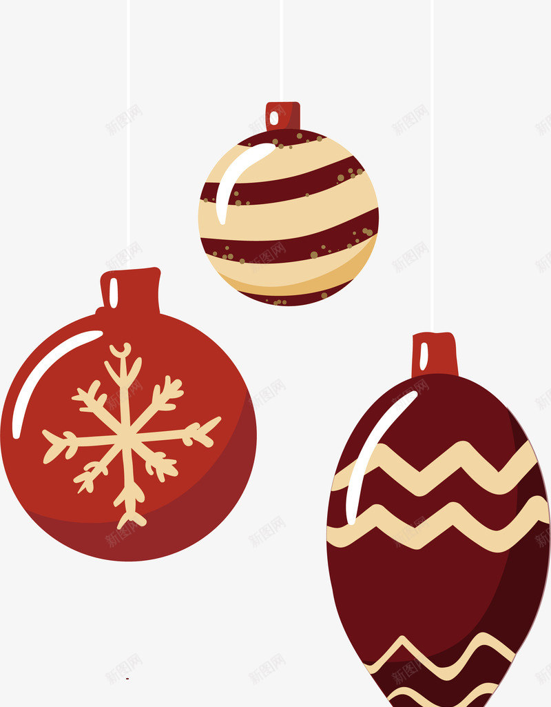 圣诞装饰小球png免抠素材_新图网 https://ixintu.com merryChristmas 圣诞小球 圣诞挂饰 圣诞节 矢量png 精美圣诞球