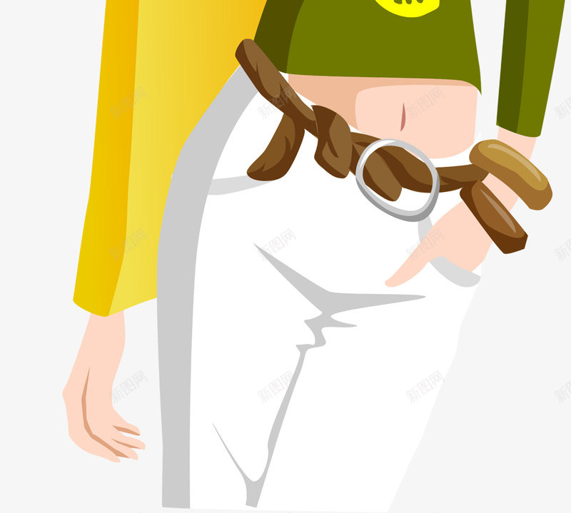 卡通戴帽子的女人手绘人物png免抠素材_新图网 https://ixintu.com 人手 人物 卡通 帽子