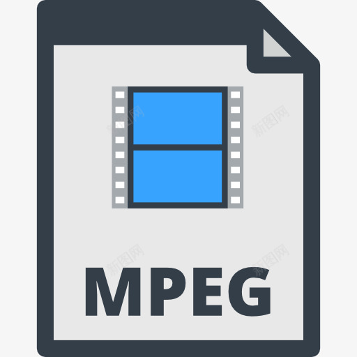 MPEG图标png_新图网 https://ixintu.com MPEG 文件和文件夹 文件扩展名 文件格式 视频播放器