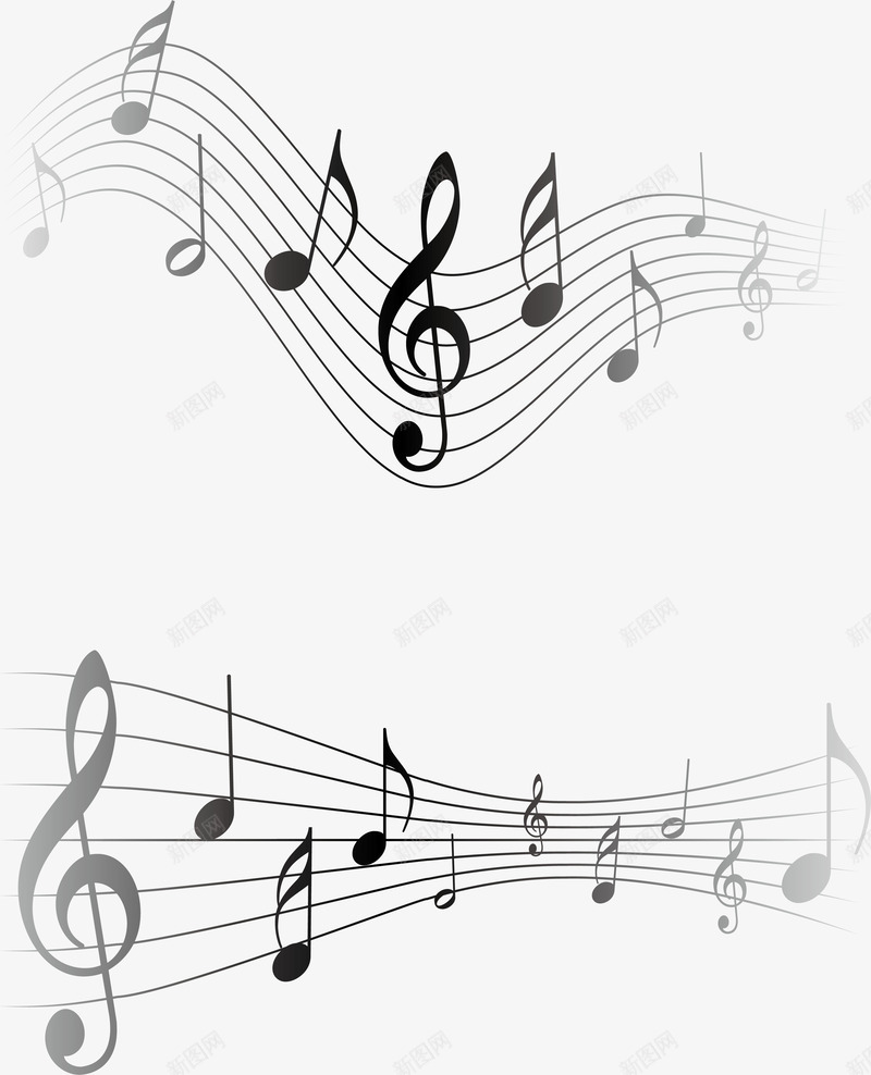 音符装饰海报矢量图eps_新图网 https://ixintu.com 悠扬音符 矢量png 矢量图 音乐 音乐海报 音乐节 音符 音符花边 音符装饰标题框
