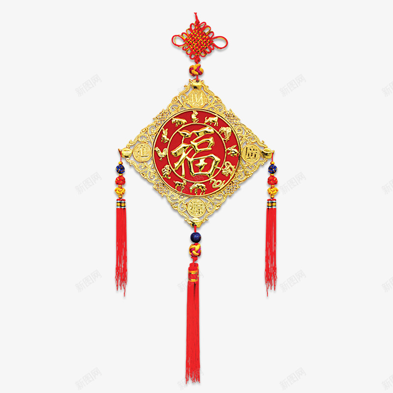 挂饰png免抠素材_新图网 https://ixintu.com 挂饰 新年 春节 福字