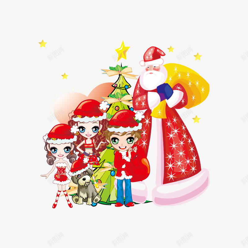 圣诞老人和小孩png免抠素材_新图网 https://ixintu.com 2017 2017年 圣诞 圣诞元旦 圣诞老人 圣诞节 新年 春节快乐 鸡年