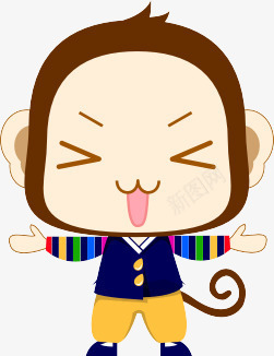 卡通png免抠素材_新图网 https://ixintu.com 兴奋 卡通 猴子 表情
