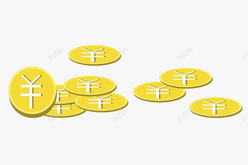 一堆金币卡通手绘psd免抠素材_新图网 https://ixintu.com 一堆金币卡通手绘 硬币 货币 金币插画 钱 零钱