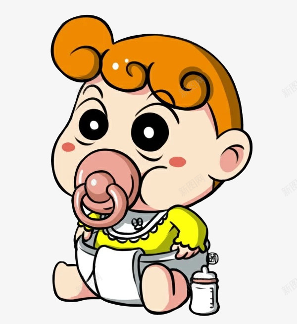 女生婴儿坐png免抠素材_新图网 https://ixintu.com 卡通 可爱 女生 婴儿坐