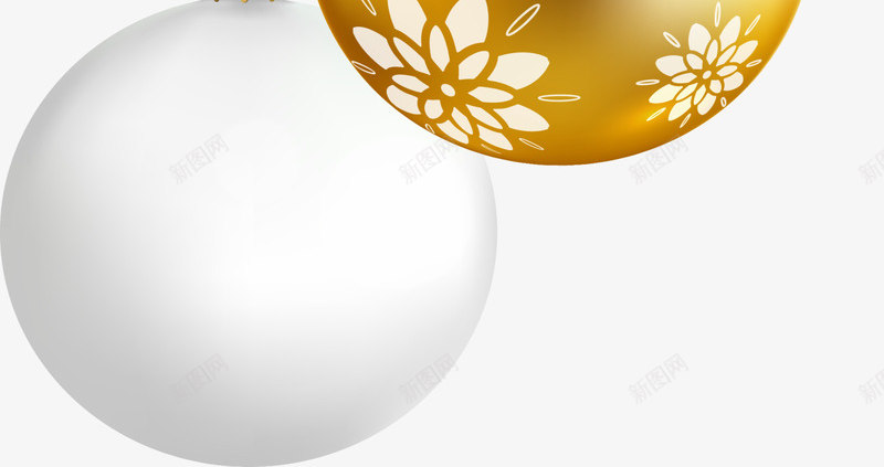 圣诞节金色圣诞球png免抠素材_新图网 https://ixintu.com 圣诞节 螺旋丝带 金色丝带 金色光晕 金色圣诞球 金色蝴蝶结