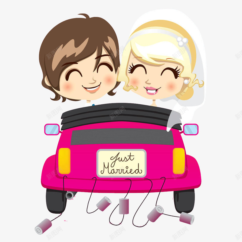 婚车上的新娘新郎png免抠素材_新图网 https://ixintu.com 出嫁 办喜事 喜庆 娶妻 娶新娘 婚事 婚礼 婚车 嫁娶 完婚 成亲 成家 成对成双 欢喜 结婚 迎亲 迎娶 配对