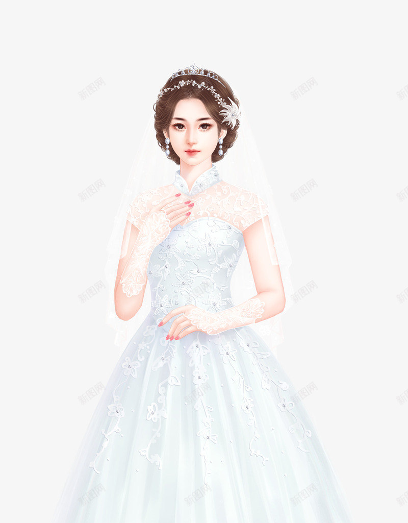 高贵优雅的女士结婚png免抠素材_新图网 https://ixintu.com 优雅 女士 结婚 高贵