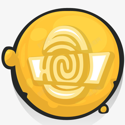 指纹识别器icon图标png_新图网 https://ixintu.com 指纹