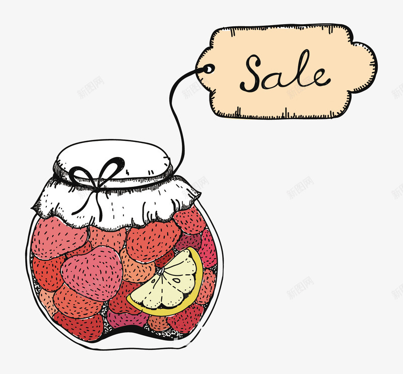 粉色卡通草莓酱png免抠素材_新图网 https://ixintu.com 卡通 手绘 矢量草莓酱 粉色 草莓酱 草莓酱PNG矢量图 草莓酱免扣PNG图