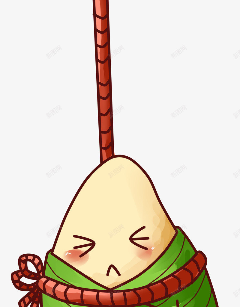 不开心的粽子卡通图png免抠素材_新图网 https://ixintu.com 不开心的 卡通 端午节 粽子 美味的 表情 难过的