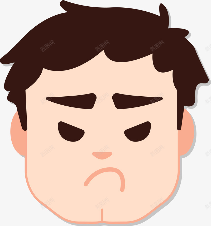 不开心的男人表情图png免抠素材_新图网 https://ixintu.com 人 人表情图 创意表情图 卡通心情图 开心 心情 心情矢量图 表情 表情图