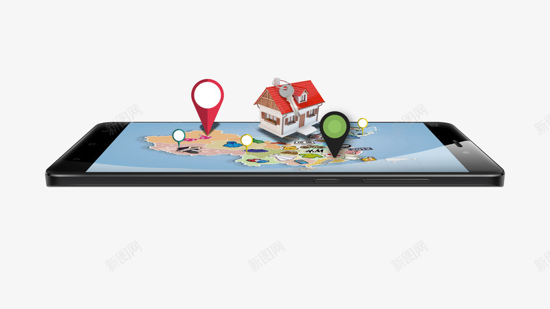 手机导航立体显示坐标png免抠素材_新图网 https://ixintu.com 位置 位置坐标 地图 地标 坐标符号 定位 手机导航 立体