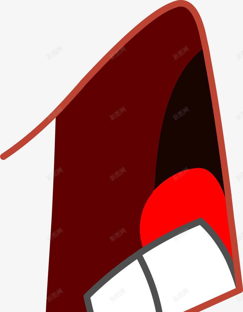 红色吼叫表情png免抠素材_新图网 https://ixintu.com 免抠PNG 吼叫 嘴巴 标签 歇斯底里 红色 装饰图案