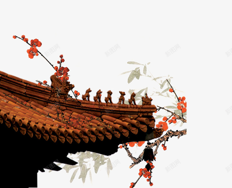 中国风屋檐png免抠素材_新图网 https://ixintu.com 中国风 中国风元素 中国风素材 古典 屋檐 水墨