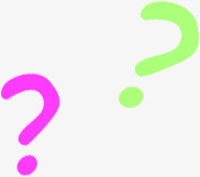 手绘粉绿色问号图标png_新图网 https://ixintu.com 图标 绿色 问号