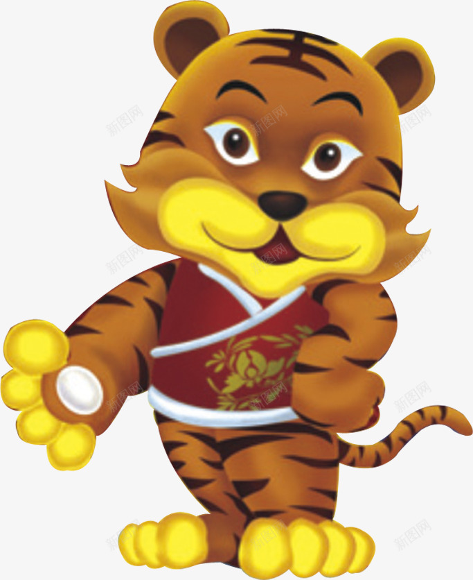 卡通老虎元旦联谊晚会海报png免抠素材_新图网 https://ixintu.com 元旦 卡通 晚会 海报 老虎 联谊
