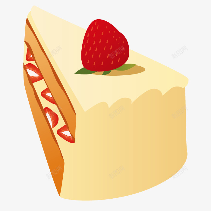 手绘草莓甜点png免抠素材_新图网 https://ixintu.com 手绘 模型 物品 购物食品 零食