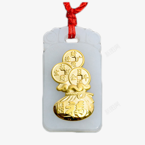 金镶玉吊坠png免抠素材_新图网 https://ixintu.com 吊坠 玉器 玉石 珠宝 金镶玉
