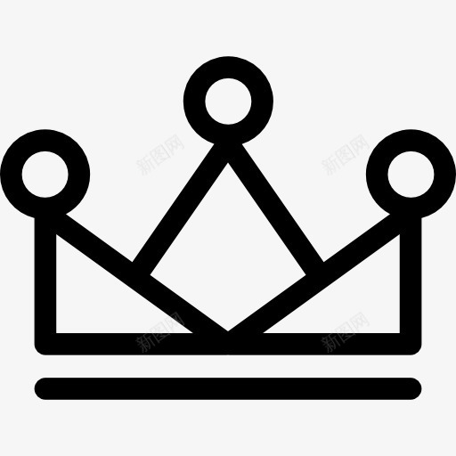 皇冠三角形与圆的轮廓图标png_新图网 https://ixintu.com 三角形 圆形 圆形状 王冠