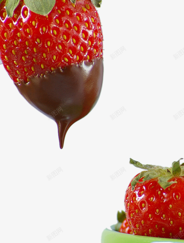 裹着巧克力酱的草莓png免抠素材_新图网 https://ixintu.com 水果 食品