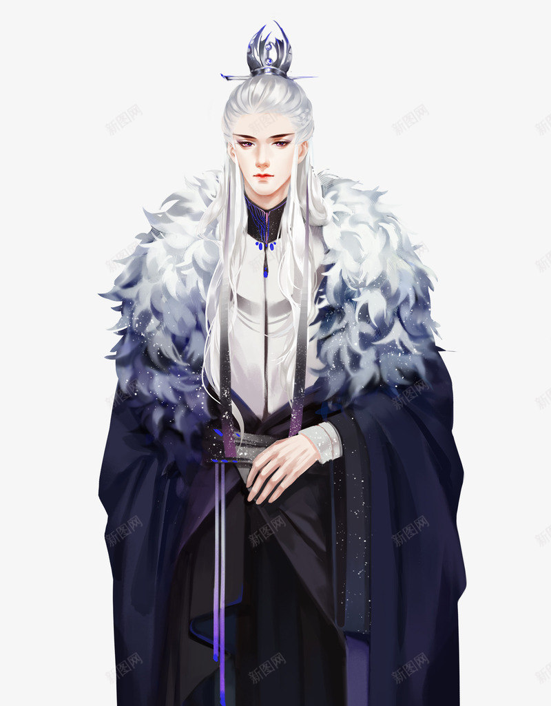 白色羽毛服饰人物png免抠素材_新图网 https://ixintu.com 人物 服饰 白色 羽毛