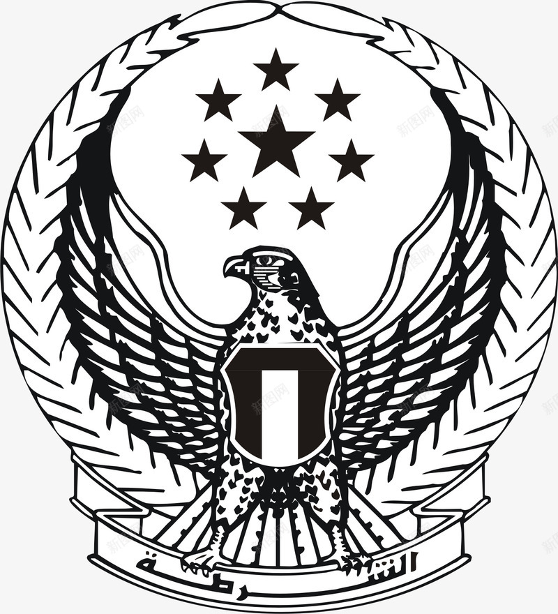 黑白星星白头鹰勋章png免抠素材_新图网 https://ixintu.com 勋章 徽章 时尚 时尚潮流 星星 潮流 美国文化 美国标志 美国鹰 鹰
