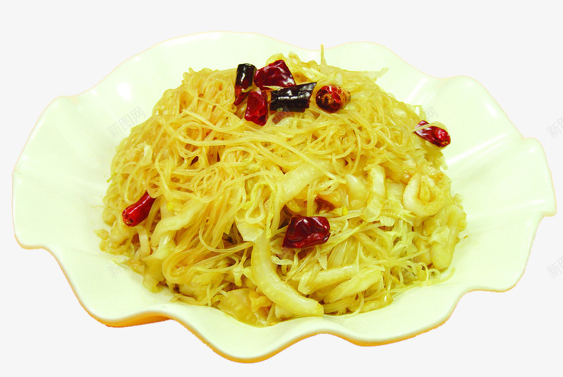 酸菜炒粉丝png免抠素材_新图网 https://ixintu.com 下饭菜 干辣椒 快手菜 粉丝 酸菜 餐饮素材