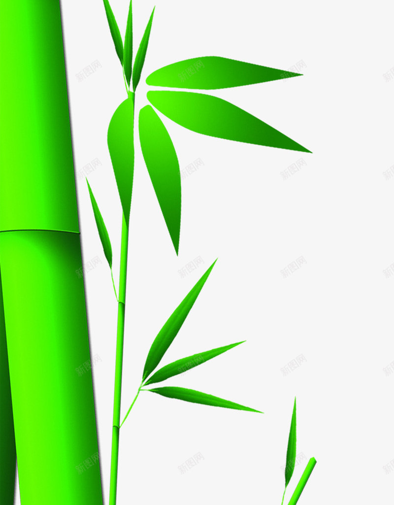 端午节绿色竹子竹叶png免抠素材_新图网 https://ixintu.com 端午节 竹叶 竹子 绿色