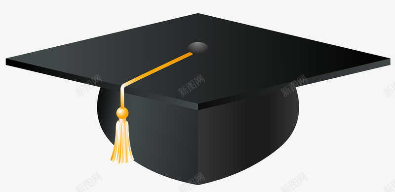 卡通手绘学士帽子png免抠素材_新图网 https://ixintu.com 卡通学士帽子 学士帽 学士帽子 帽子