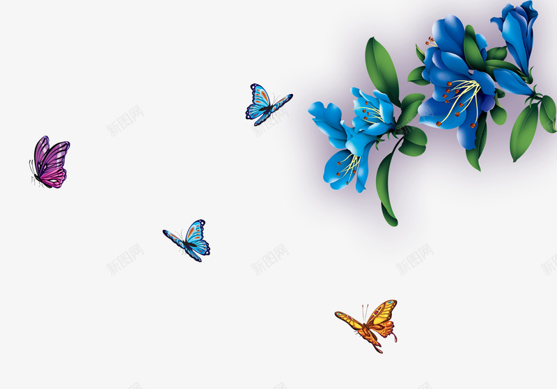 精美紫色花和蝴蝶png免抠素材_新图网 https://ixintu.com 海报背景 精美紫色花 花卉 蝴蝶 首页