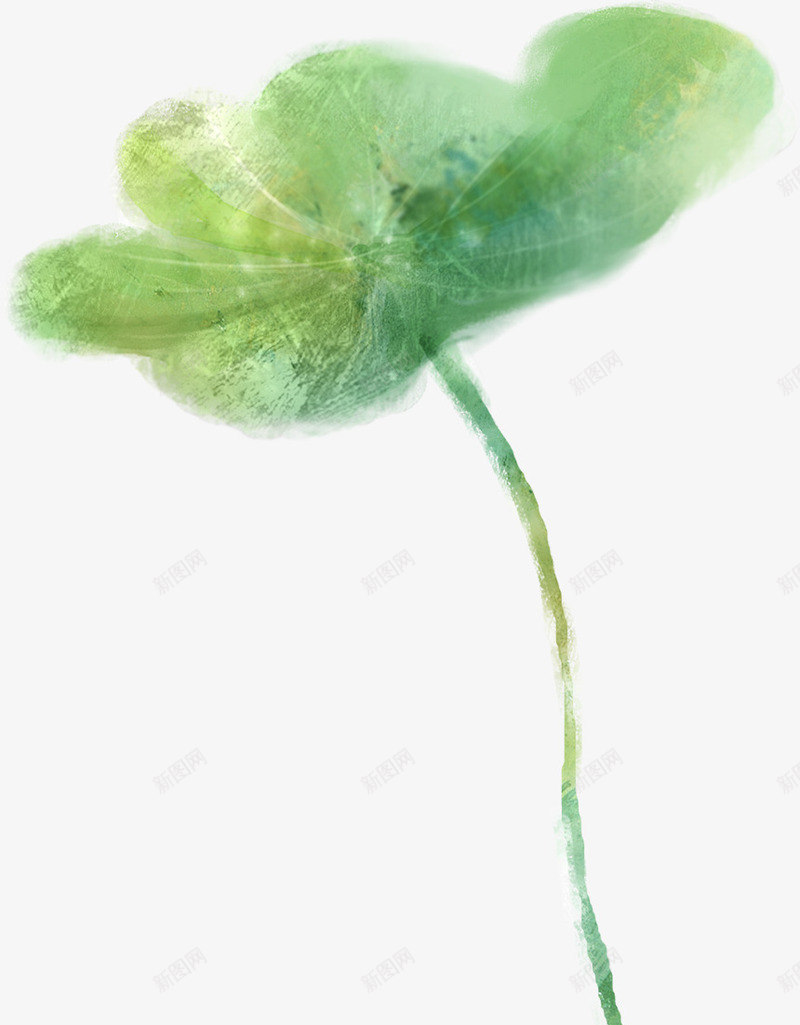 手绘绿色荷叶网址png免抠素材_新图网 https://ixintu.com 绿色 网址 荷叶 设计