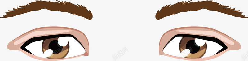 卡其色卡通眼睛表情包矢量图ai免抠素材_新图网 https://ixintu.com 卡其色 卡通 彩绘 彩色瞳孔 手绘 眉毛 眼眶 眼睛 瞳孔 表情 表情包 矢量图