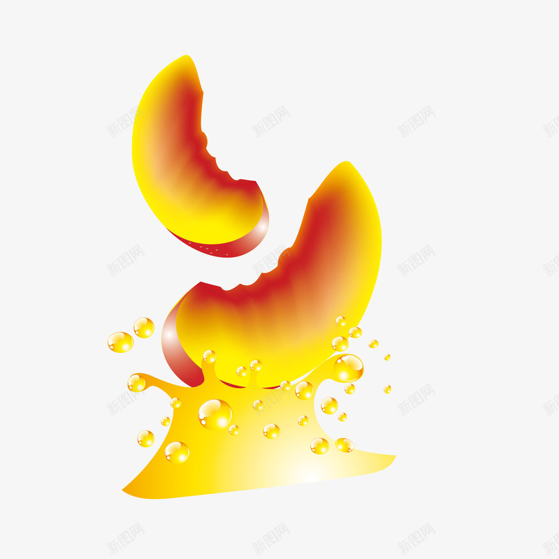 苹果片与苹果汁png免抠素材_新图网 https://ixintu.com