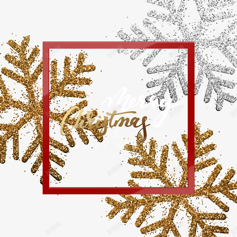 闪光圣诞雪花背景矢量图ai免抠素材_新图网 https://ixintu.com Christmas 圣诞节 圣诞节海报背景 平安夜 新年 节日 雪花花纹 矢量图