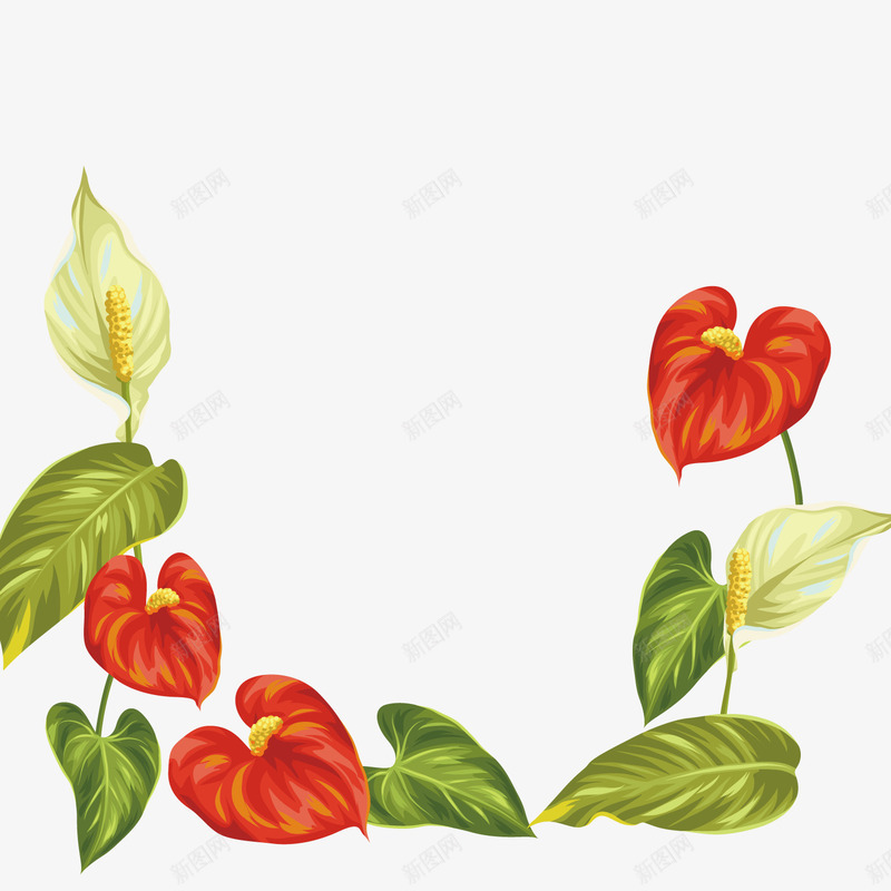生动植物视频边框矢量图ai免抠素材_新图网 https://ixintu.com 植物 生动 视频边框 矢量图