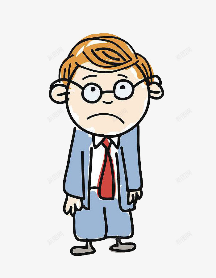 卡通彩绘风格商务男士不知所措沮png免抠素材_新图网 https://ixintu.com 不知所措 卡通人物沮丧 卡通彩绘风格商务男士不知所措沮丧表情矢量图免费下载 卡通风格 商务男士 彩绘风格 沮丧表情