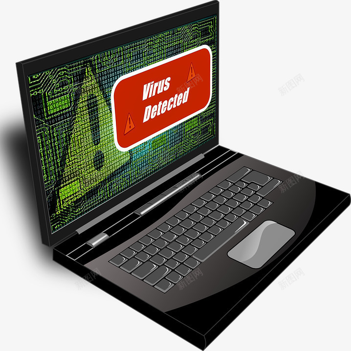 中病毒的电脑png免抠素材_新图网 https://ixintu.com 感染 电子 科技