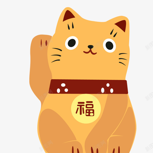 金色可爱招财猫png免抠素材_新图网 https://ixintu.com 吉祥 招财猫 招财进宝 福气