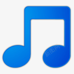 蓝色的音符符号图标png_新图网 https://ixintu.com music 音乐 音符