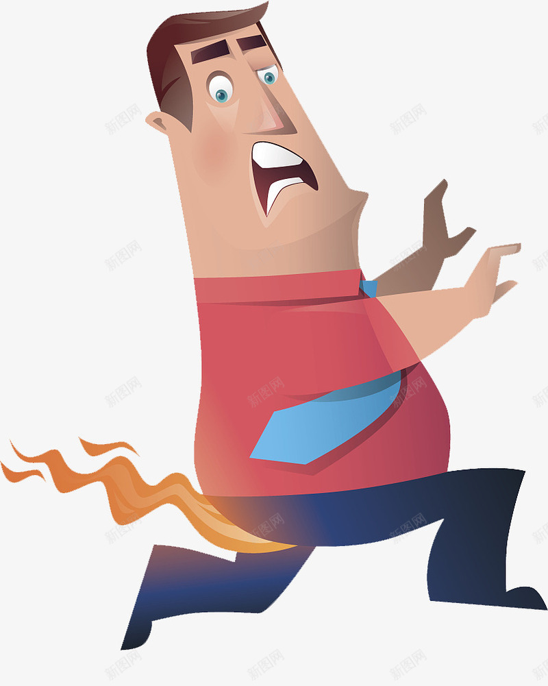 卡通插图着急跑png免抠素材_新图网 https://ixintu.com 卡通插图矢量着急跑 大叫 大汗淋漓 如坐针毡 满头大汗 焦急 皱眉 着急 着急的表情 着急表情