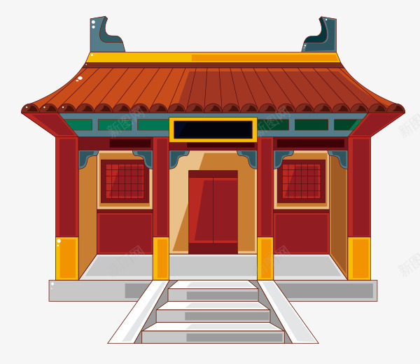 中国风建筑门厅建筑png免抠素材_新图网 https://ixintu.com 中国风 建筑 门厅