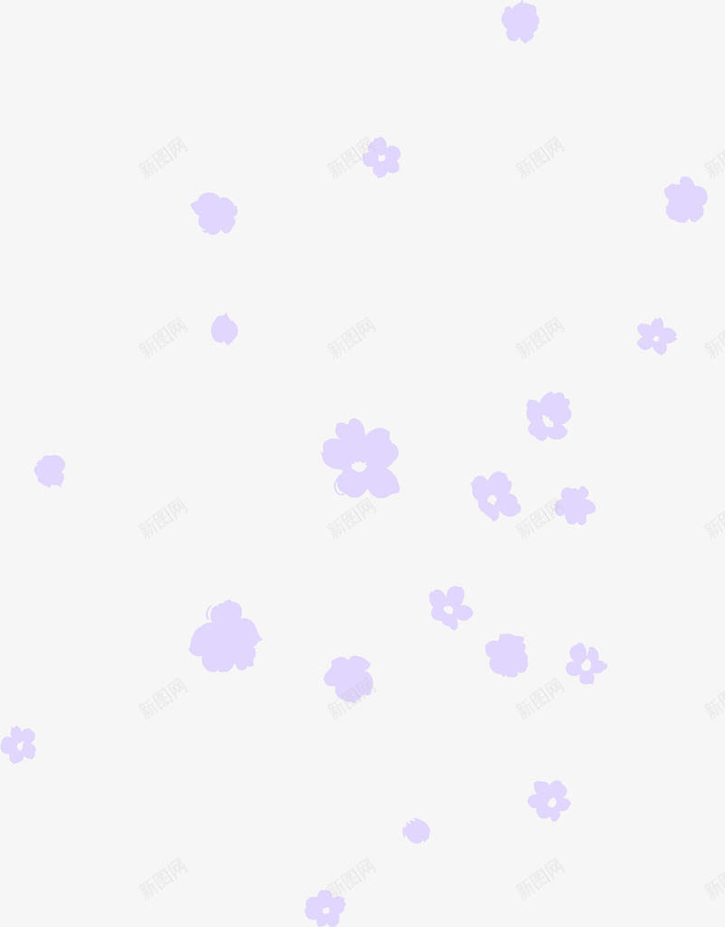 创意手绘扁平卡通飘落的小花png免抠素材_新图网 https://ixintu.com 创意 卡通 扁平 飘落