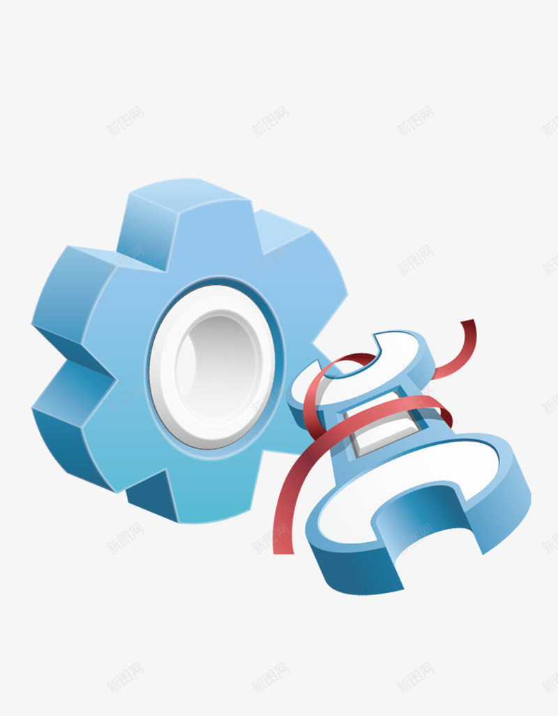 3D质感齿轮工具图标png_新图网 https://ixintu.com 3D AI ai 创意 创意商务 商务 小图标 工具 科技 齿轮