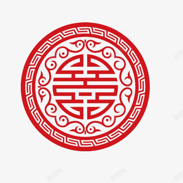 红色中国风传统剪纸图案png免抠素材_新图网 https://ixintu.com 2018狗年 中国风 传统 圆形 新年剪纸 矢量图案 红色