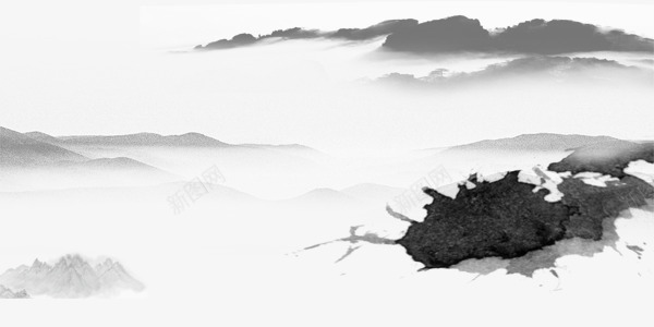 中国风水墨背景png免抠素材_新图网 https://ixintu.com 中国风 喷墨 山水 水墨 水墨画 背景