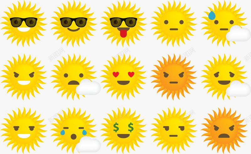 太阳表情矢量图ai免抠素材_新图网 https://ixintu.com emoji iPhone iPhone表情 iphone表情 太阳 聊天表情 表情 矢量图