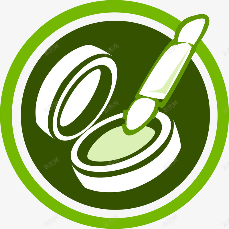 绿色网页眼影化妆品icon图标png_新图网 https://ixintu.com icon logo设计大赛 logo设计方案 logo说明 产品logo设计 化妆品icon 化妆品logo设计 化妆品图标 眼影 绿色卡通眼影图标 网页图标